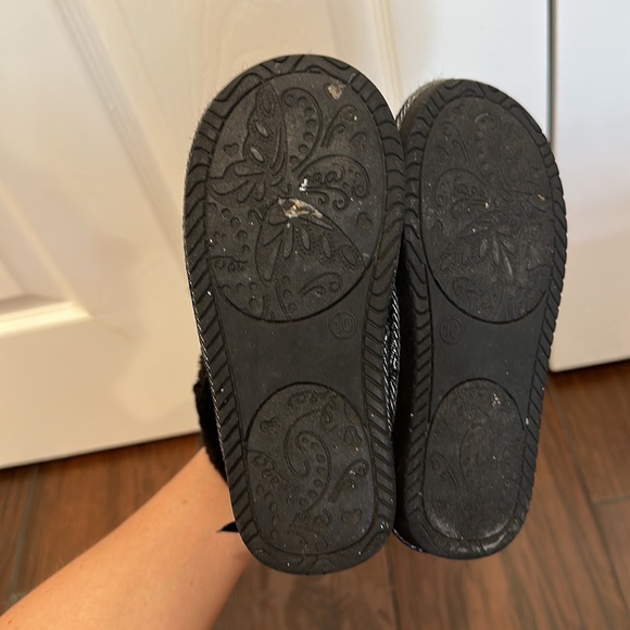 Jumping beans brand black boots, fur trim, Toddler size 10 - Picture 5 of 5